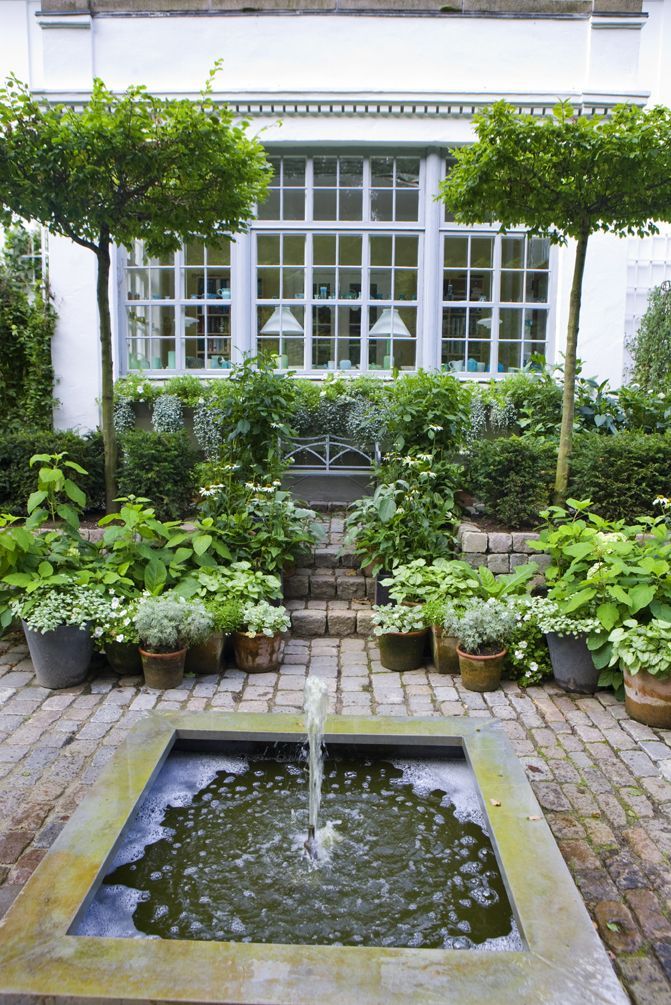 water feature patio garden