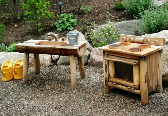 Mud Kitchen that looks like its from the flintstones