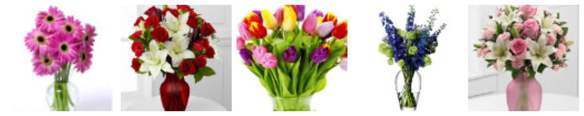 mixture of cut flowers in vases