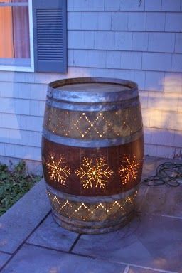 Wine Barrel Star Lantern 