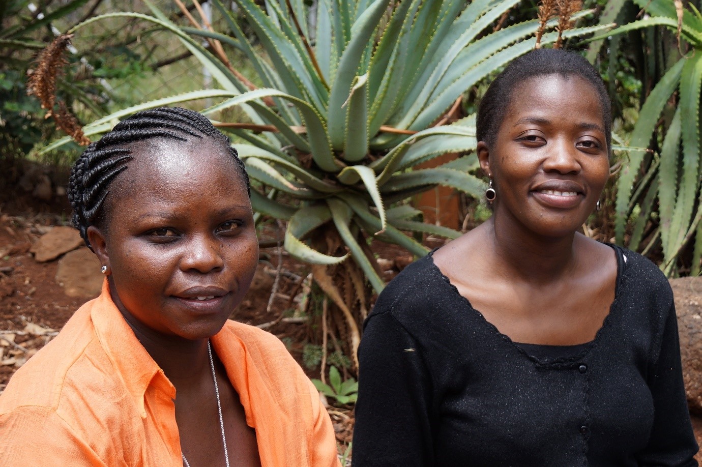​Dr Emily Wabuylele and Agnes Lusweti of Museum of Kenya’s Nairobi Botanic Gardens