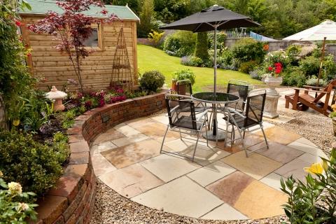 indian tone paving garden patio