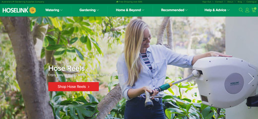 New Hoselink Homepage Screenshot