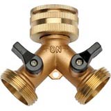 2-Way Brass Tap Adapter