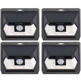 Wide Angle Solar Wall Light with Sensor 18LED - 4 Pack
