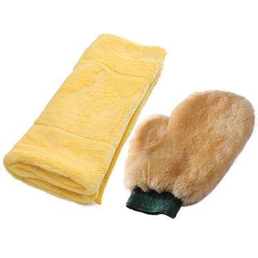 Wool Mitt & Super Soft Towel Set