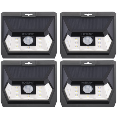 Wide Angle Solar Wall Light with Sensor 18LED - 4 Pack