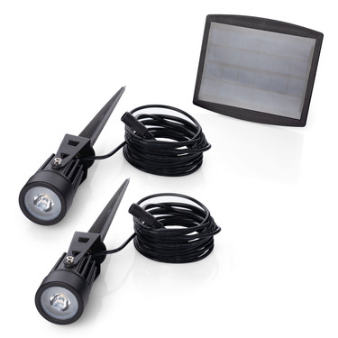 Solar Garden Dual Head Spotlight